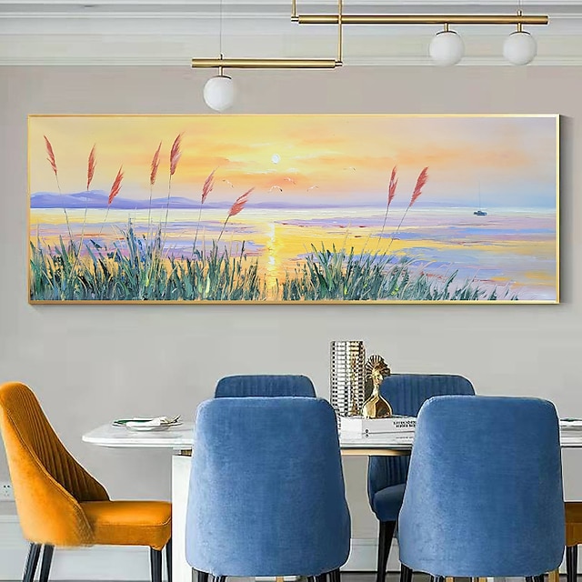  Handmade Hand Painted Wall Art Modern Abstract Ocean Landscape Home Decoration Decor Rolled Canvas No Frame Unstretched