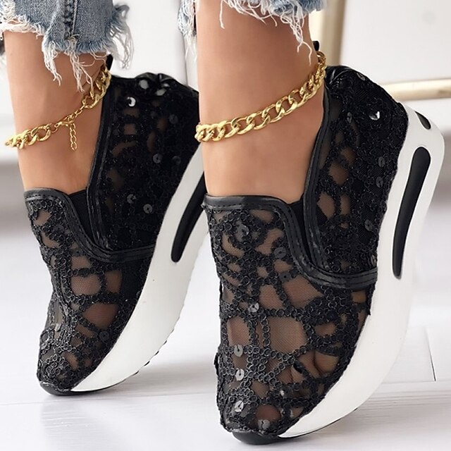 Women's Sneakers Plus Size Height Increasing Shoes Slip-on Sneakers ...