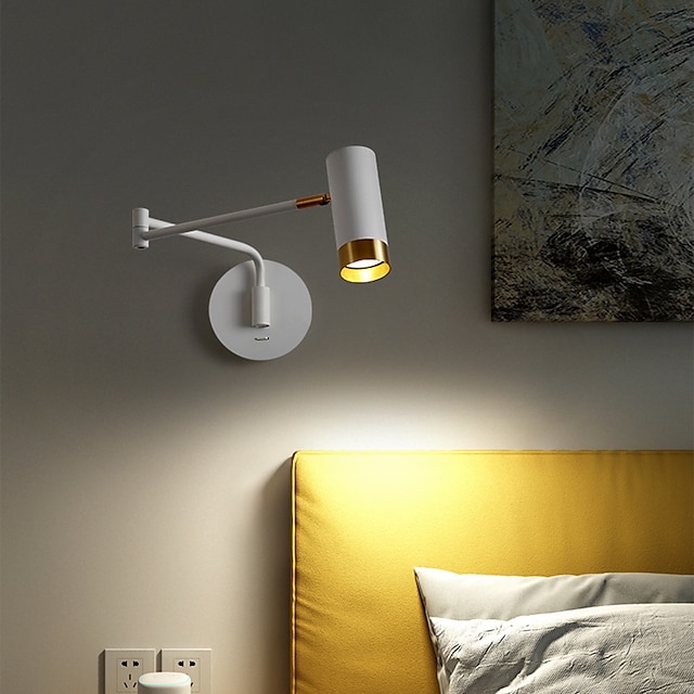  led wandlamp zwenkarm licht aluminium woonkamer monsterkamer slaapkamer nachtkastje tv kunst aan de muur licht wandlamp 110-240v