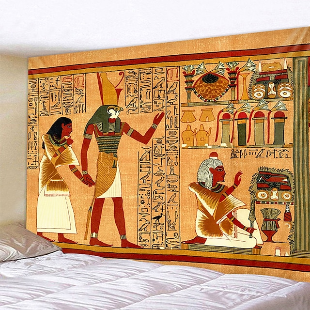  Ägyptischer hängender Wandteppich, Wandkunst, großer Wandteppich, Wanddekoration, Fotografie, Hintergrund, Decke, Vorhang, Zuhause, Schlafzimmer, Wohnzimmer, Dekoration