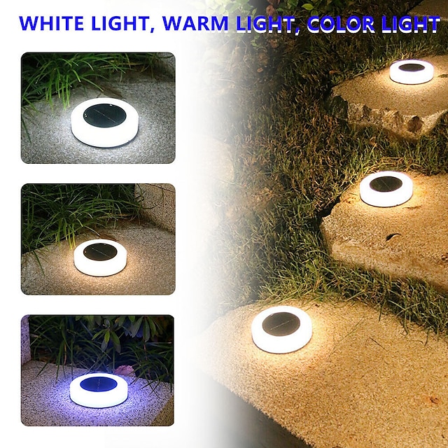  LED Solar Grounded Light Solar Power Buried Lights Garden Outdoor PathWay Floor Light Yard Fence Under Ground Stairs Decking Light
