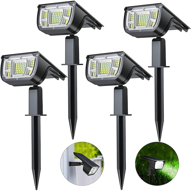  4db 1db 1 W Pathway Lights & Lanterns Vízálló fényvezérlő 3 az 1-ben Fehér 1.3 V Kültéri világítás Udvar Kert 45 LED gyöngyök