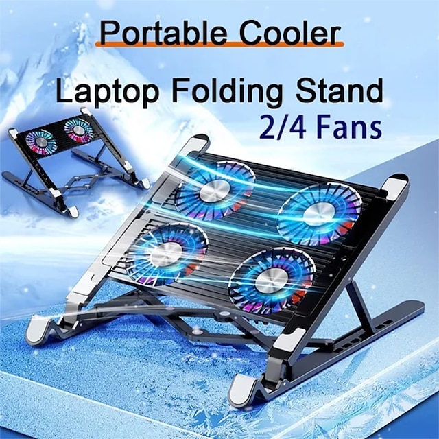  Cooler universal pentru notebook suport pliabil usb 2/4 ventilator suport de bază de răcire pentru radiator notebook gamer 11-17.3in laptop răcire cu aer