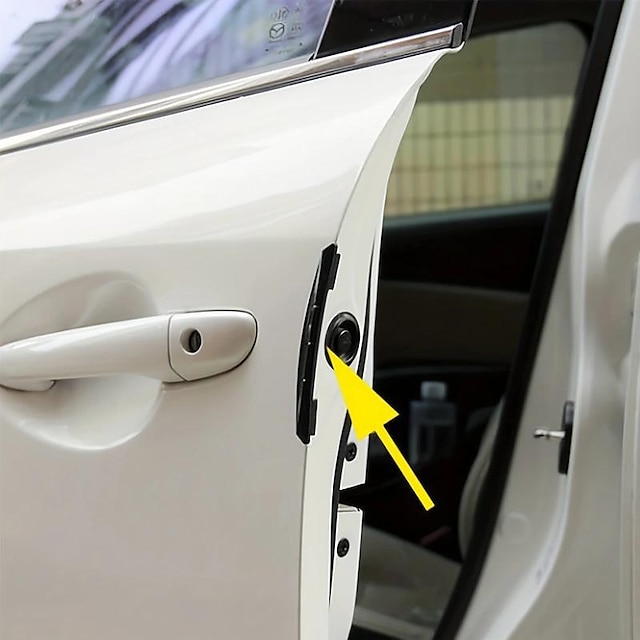  4 peças protetor de borda de porta de carro guarda tira de adesivo anti-riscos colisão proteção de porta de veículo automotivo abrasão