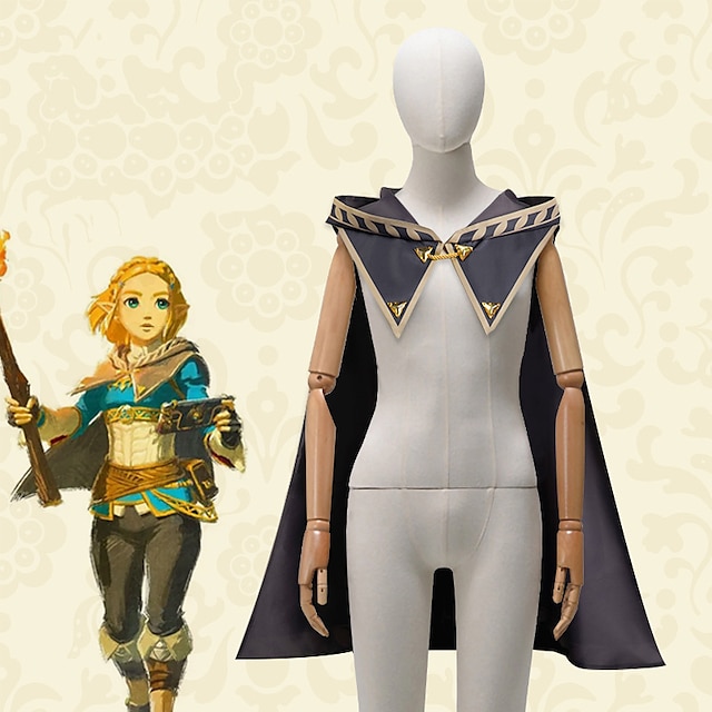  Innoittamana Legend of Zelda: Tears of the Kingdom Prinsessa Anime Cosplay-asut Japani Halloween Enemmän lisävarusteita Viitta Käyttötarkoitus Miesten