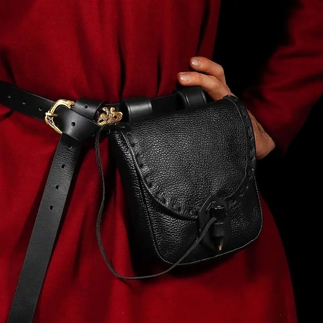  Seeräuber Vikinger Retro Vintage Mittelalterlich Renaissance Tasche Herren Damen Kostüm Jahrgang Cosplay Tasche Halloween