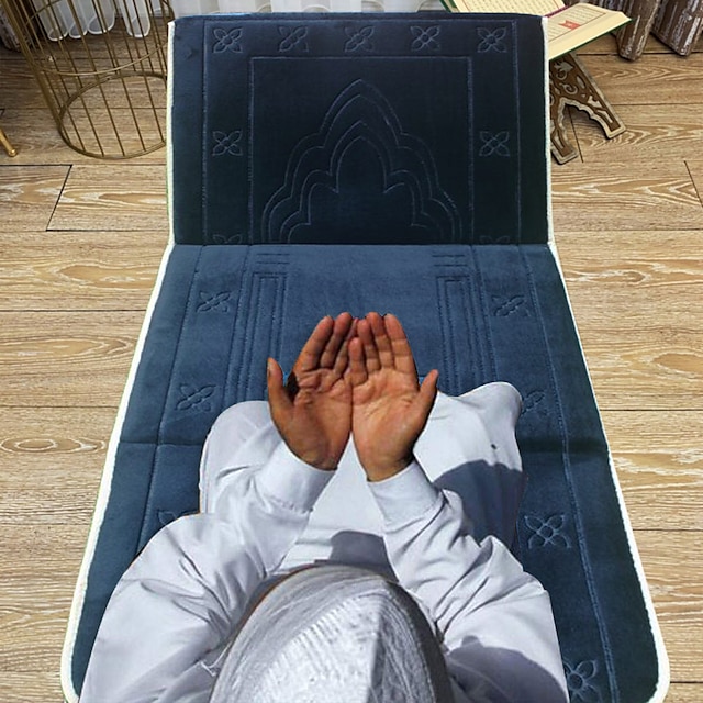  tapete de oração tecido de flanela cobertor portátil tapete de oração retângulo antiderrapante
