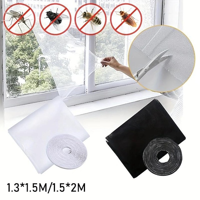  1 conjunto de tela de janela autoadesiva faça você mesmo, mantenha os mosquitos afastados & melhore sua casa em minutos!