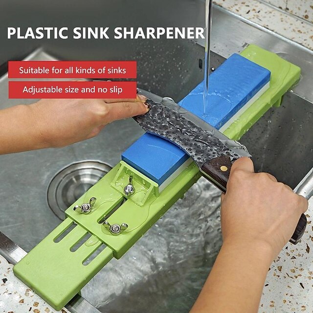 Adjustable Over Sink Sharpening Stone Base Holder Retractable Nonslip