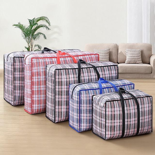 geantă de mutare geantă țesătă geantă de ambalare pentru bagaje îngroșată cu capacitate super mare, cu pilota impermeabilă, geantă portabilă de depozitare