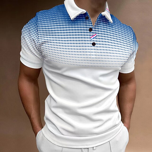 Men's Sport Polo Golf Shirt Casual Holiday Lapel Short Sleeve Fashion ...