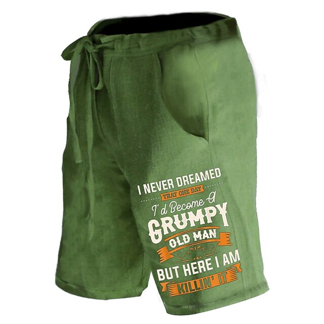 Men's Shorts Summer Shorts Casual Shorts Drawstring Elastic Waist Print