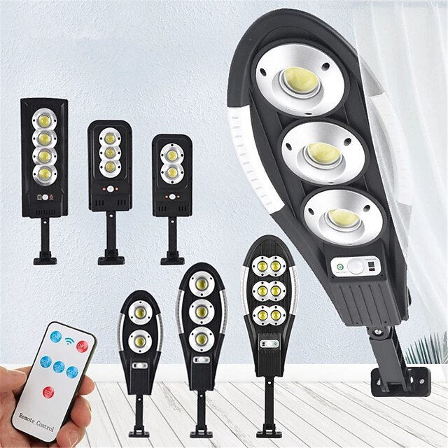 Solar Street Flood Lights Outdoor IP65 Waterproof with Remote Control