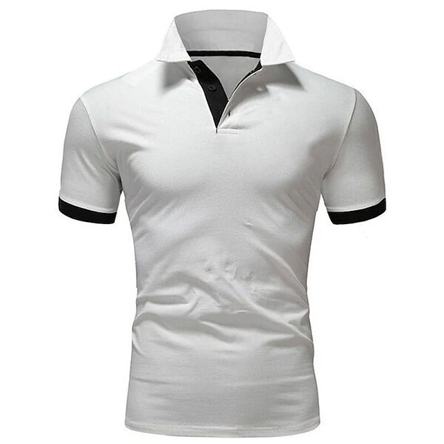 Men's Golf Shirt Polo Casual Sports Classic Short Sleeve Basic Casual ...