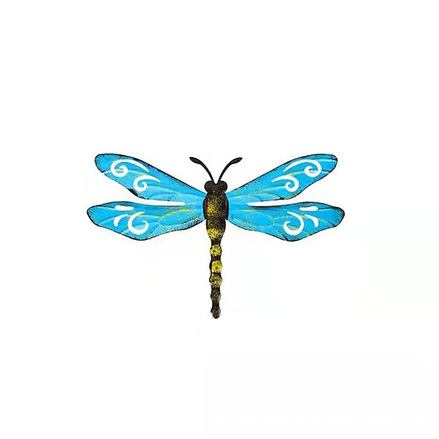  Wall Art Metal Dragonfly Wall Decor Outdoor Garden Fence ArtHanging Decorations for Living Room Bedroom 1pc