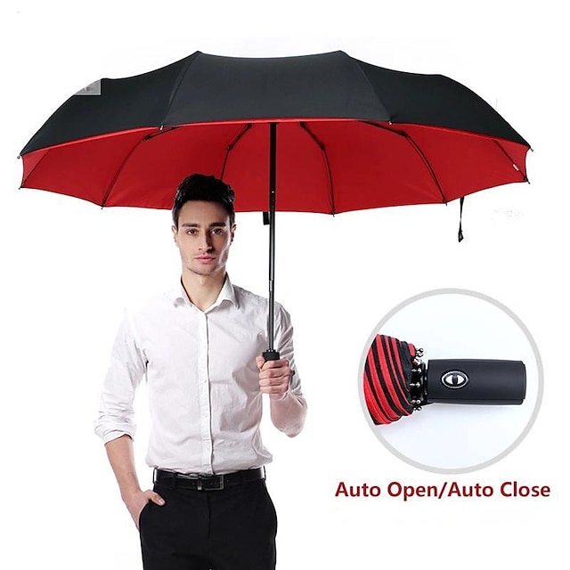  Large Umbrella for the Sun Sunshade All-automatic Anti-Wind Double Layer Commercial Large Umbrella, Diameter105cm/41.33in