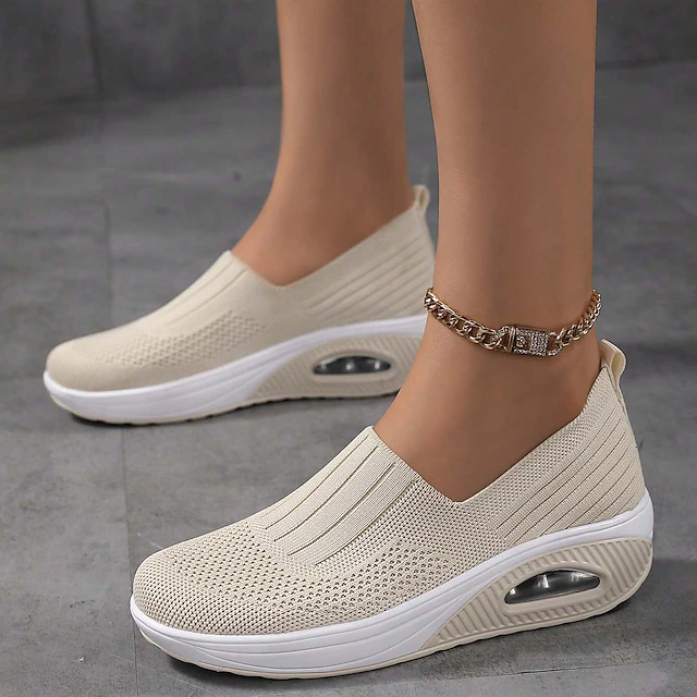 Women's Slip-On Air Cushion Sneakers – Breathable Mesh Walking Shoes for Casual & Sports 17