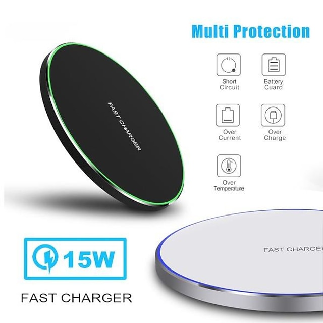  2023 NEW 15W Wireless Fast Charger Pad Phone Charger Dock for iPhone 14 13 12 11 iPhone 13 13 Pro 11 X Xs Max Xr 8plus 8 Samsung Galaxy S30 S21 S20 S10 S9 S8 S7 S6 Huawei P40 Pro