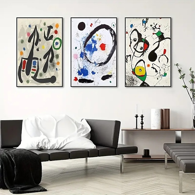  3 buc/set artă de perete pânză pictură abstractă simplă potrivită pentru sufragerie dormitor baie sufragerie bucătărie birou decor de perete estetică artă de perete pictură decorativă (fără încadrare