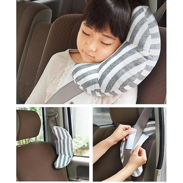  מכונית לילדים כיסוי כתף כיסוי רכב מצויר חגורת בטיחות קטיפה כיסוי כרית מכונית כרית חמודה