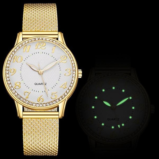  Feminino Relógios de Quartzo minimalista Esportivo Moda Relógio Casual Luminoso Decoração Lega Assista