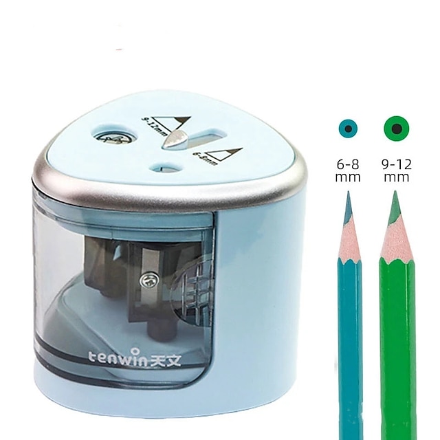  elektrické automatické ořezávátko s dvojitým otvorem ořezávátko s dotykovým vypínačem na barevné tužky 6-12 mm školní domácí psací potřeby, dárek zpět do školy