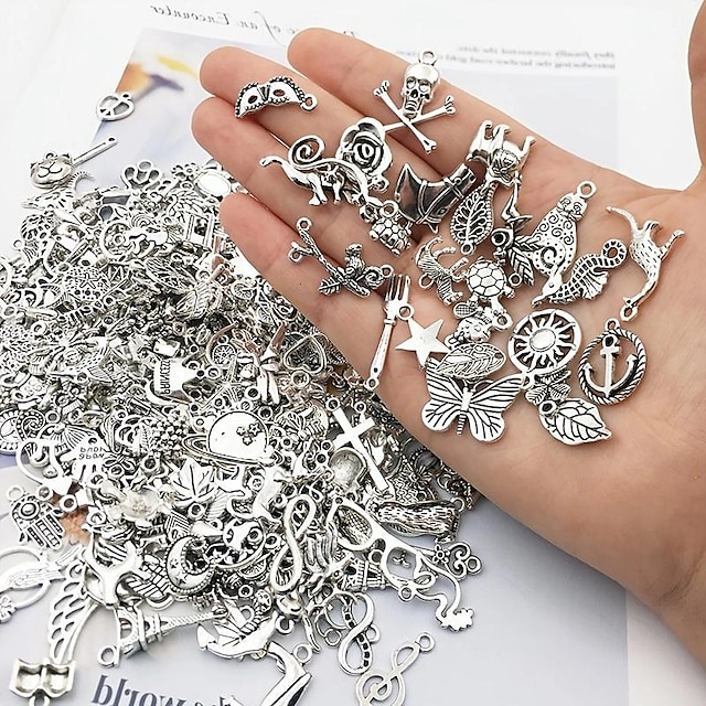  300 unids/set pendientes colgantes de plata tibetana de aleación colgantes pequeños accesorios de joyería diy