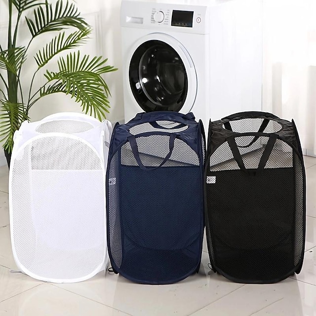  Cesta de roupas sujas dobrável para armazenamento em casa, banheiro para roupas sujas, cesta de lavanderia 14,1*14,1*22,8 polegadas