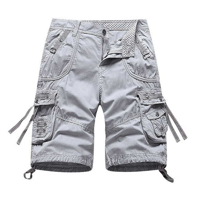 Herren Cargo Shorts Kurze Hosen Kurze Hose Für Wanderer Tasche Bein Kordelzug Glatt Komfort 1766