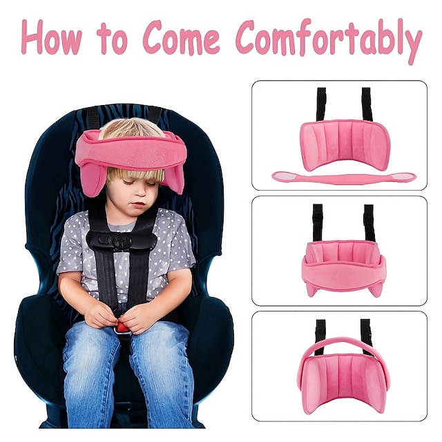  Child Head Support For Car Seats -Safe Head & Neck Pillow Support Solution For Front Facing Car Seats And High Back Boosters Baby & Kids