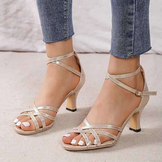 Women's Heels Sandals Sexy Shoes Heel Sandals Plus Size Daily Club Solid Color Summer High Heel