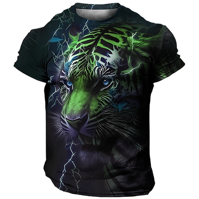  Pánské Tričko Grafika Zvíře Tygr Tričkový Oblečení 3D tisk Venkovní Denní Krátký rukáv Tisk Vinobraní Módní Designové