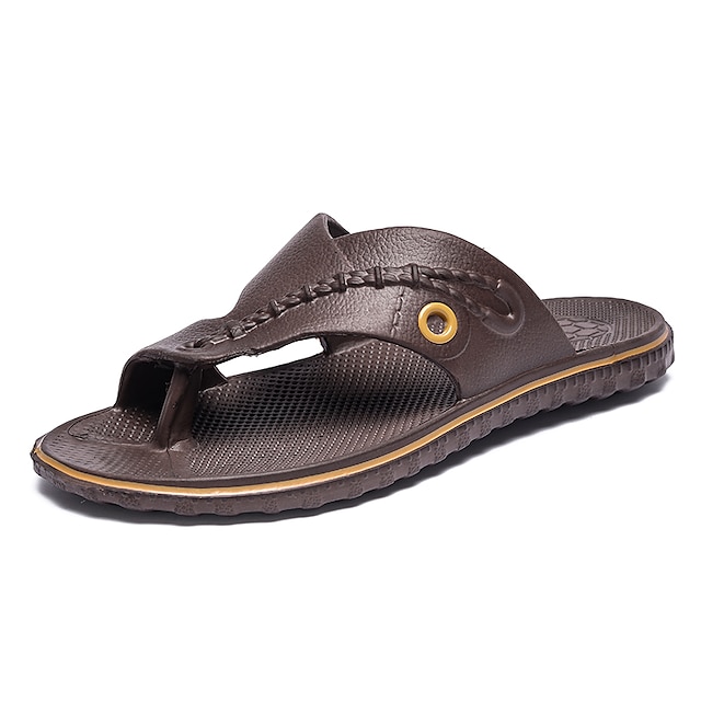  Bărbați Papuci & Flip-flops Papuci Sandale de moda Papuci flip-flop Papuci de plajă Casual Stiluri de Plajă Zilnic EVA Respirabil Loafer Negru Albastru Maro Vară Primăvară