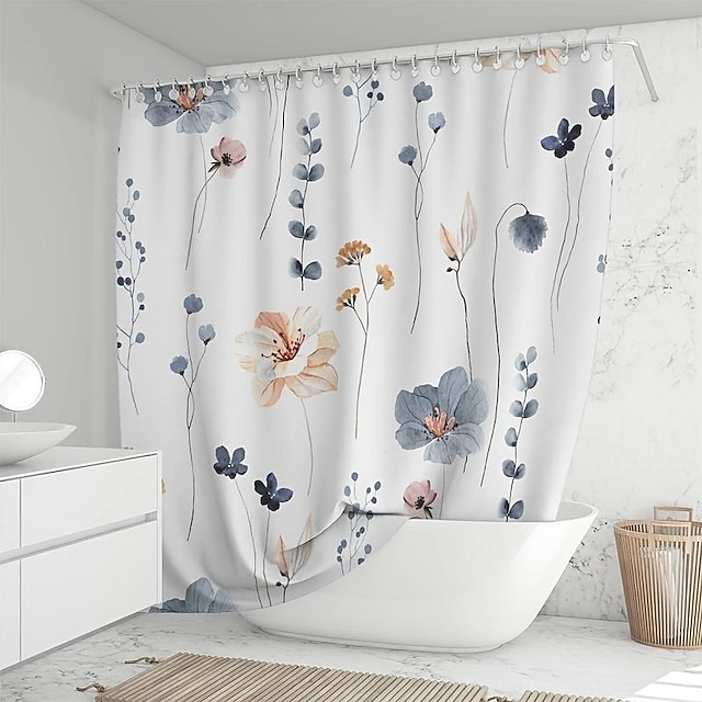 Flower Shower Curtain Home Waterproof MildewProof Shower Curtain
