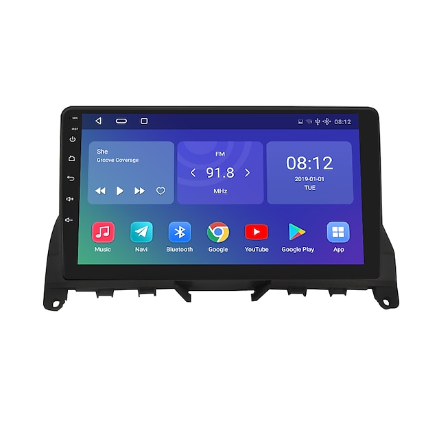  9 pollici autoradio lettore multimediale stereo navigazione gps autoradio audio android 12.0 per mercedes benz classe c w204 s204 2007-2014