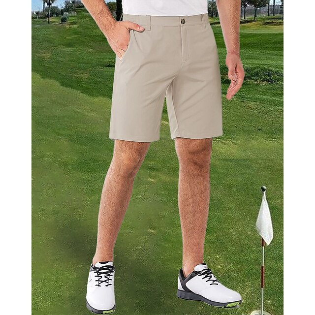 Men's Golf Shorts Dark Grey Black Sun Protection Shorts Bottoms Golf