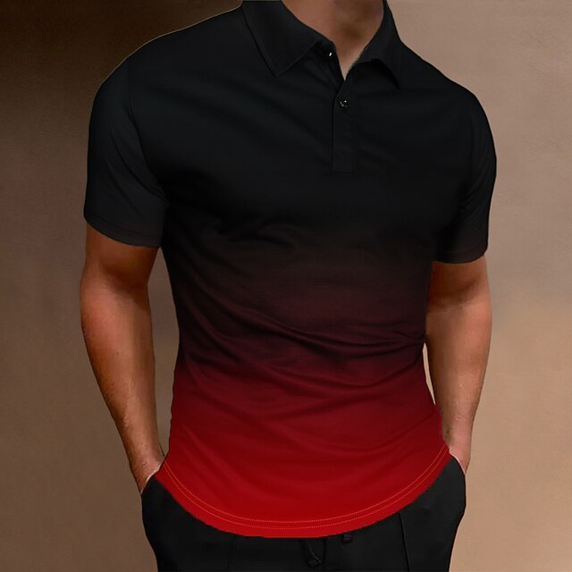 Men's Button Up Polos Polo Shirt Casual Sports Lapel Classic Short