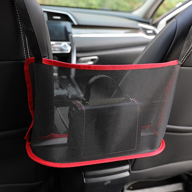  Car Net Pocket Handbag Holder Automotive Seat Back Organizers Mesh Storage Extra Space