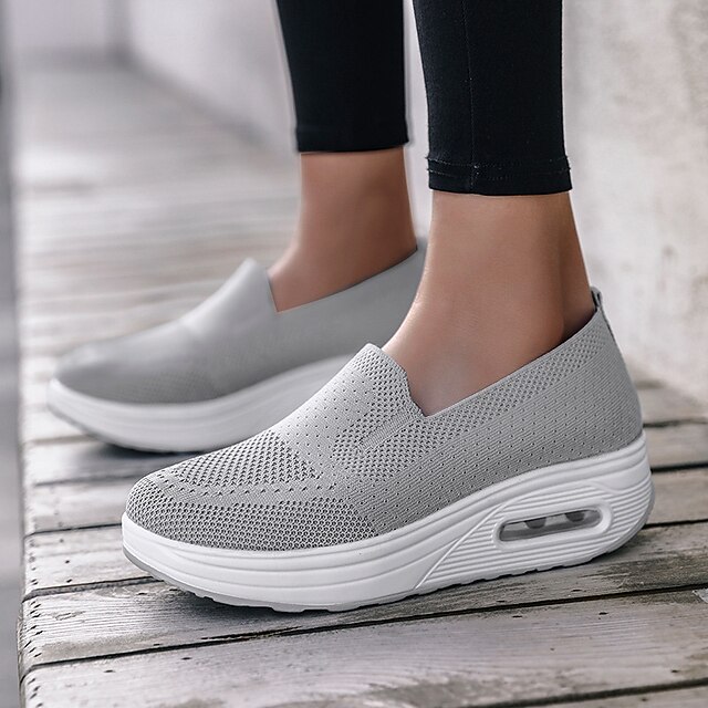Women's Breathable Slip-On Platform Sneakers – Comfortable and Stylish Walking Shoes 9