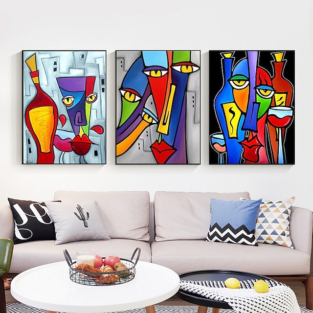  Picasso Abstract Figures Picture Blending In Face Wall Art Picture Handpainted  Canvas Painting Living Room Decoration Home Decor Unframed