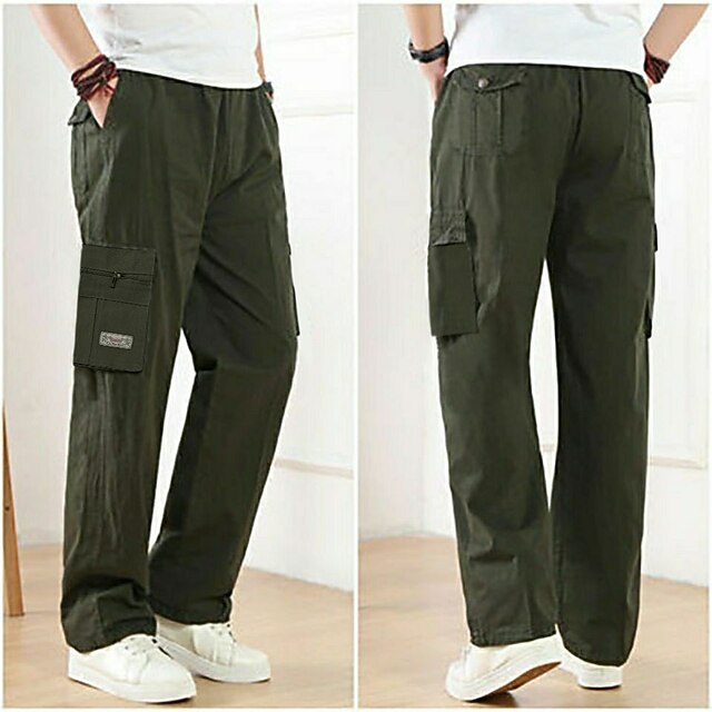 Men's Cargo Pants Cargo Trousers Trousers Work Pants Elastic Waist