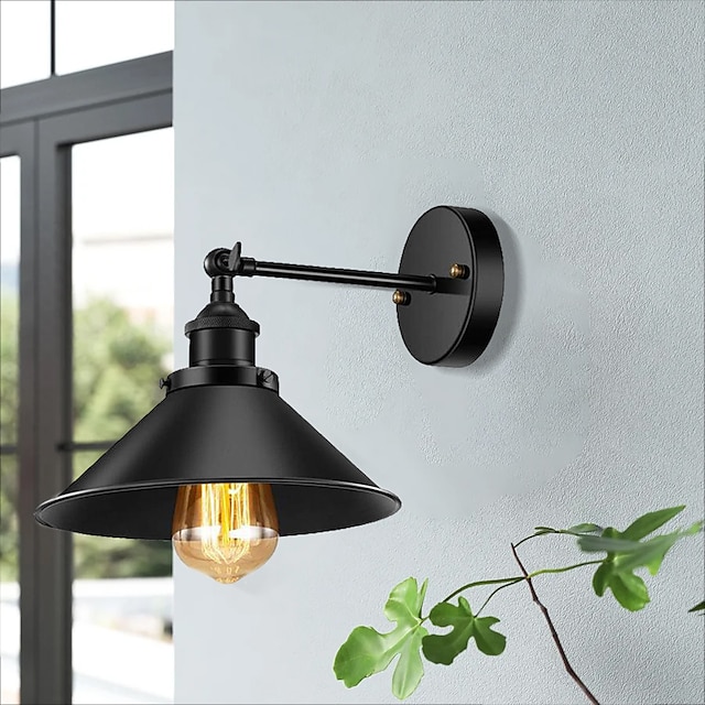  Plug-in Wall Lamp Retro Wall Lamp with Plug Cord 240 Degree Industrial Wall Lamp with UL Switch for Dining Room Bathroom Dining Room Kitchen Bedroom Warm White