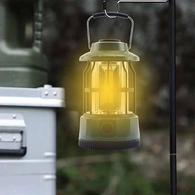  1 buc 4.5 W Lumini Solare LED Lanterne și lumini de camping Intensitate Luminoasă Reglabilă Rezistent la apă COB Cald galben Baterii alimentate Lumina Exterior Curte Grădină 1 LED-uri de margele