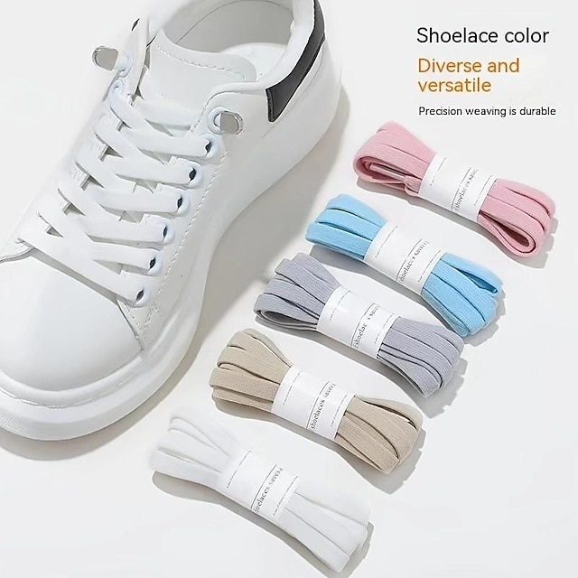 1 Pair Casual Elastic Tie-free Lazy Shoelaces Polyester Shoelace Decoration Daily