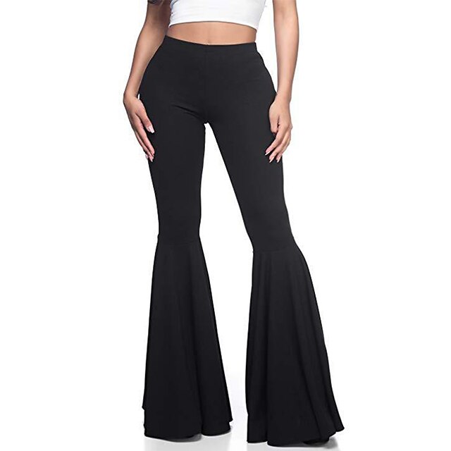 1970s Disco Y2K Bell Bottoms Pants Doll Women's Casual Daily Pants 2024 ...