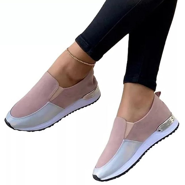 Women's Sneakers Plus Size Slip-on Sneakers White Shoes Outdoor Office ...