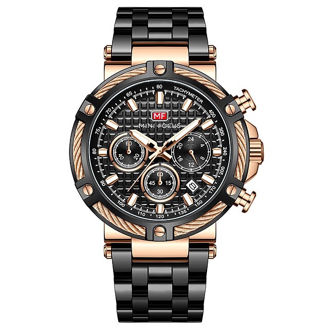 MINI FOCUS Chronograph Multifunction Quartz Mens Watches Luxury ...