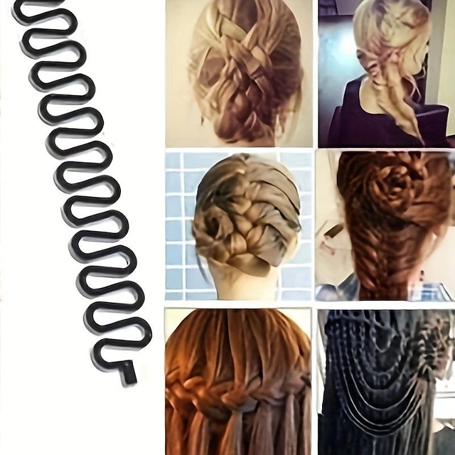  3 Stück DIY Flechtwerkzeug Fischgrätengeflecht Haarstyling-Werkzeug Magic Hair Twist Styling Dutt Maker Haarschmuck für langes Haar