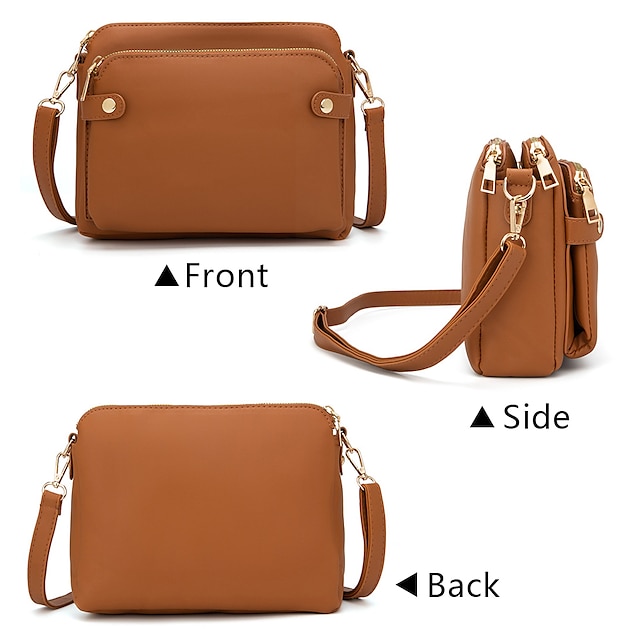 Women's Crossbody Bag Shoulder Bag Satchel PU Leather Shopping Daily ...