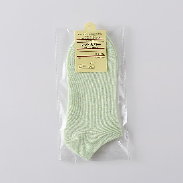  Unisex Colored Cotton Boat Socks Solid Color Short Socks